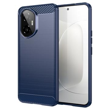 Husă TPU Brushed Honor 300 - Fibră de Carbon - Albastru