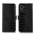 Husă Piele Portofel cu RFID Honor 400 Lite - Crocodile - Negru
