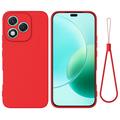 Husă din silicon lichid Honor 400 Lite cu curea de mana