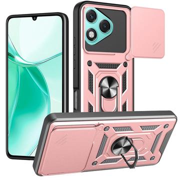 Husă Hibridă Honor 400 Lite cu Inel Rotativ cu Ecran pentru Cameră - Auriu Roze
