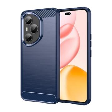 Husă TPU Brushed Honor 400 Pro - Fibră de Carbon - Albastru