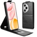 Husă verticală cu rabat și suport Honor 400 Pro - Negru