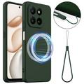 Husă Silicon Liquid Honor 400 Smart 5G/4G/X7d 4G/5G - Compatibila MagSafe - Verde Închis