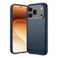 Husă TPU Brushed Honor 600/600 Pro - Fibră de Carbon - Albastru