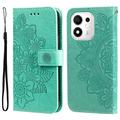 Husă tip portofel cu curea de mână Honor 600 Smart Mandala - Verde mentă