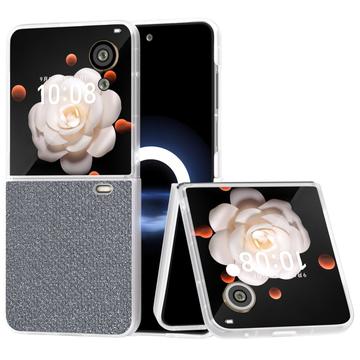 Husă hibridă Honor Magic V Flip Textura Strasuri - gri