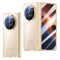 Honor Magic V6 Husă din plastic cu protector de ecran exterior din sticlă călită - Auriu