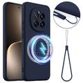 Husă Silicon Liquid Honor Magic7 - Compatibila MagSafe - Albastru Închis