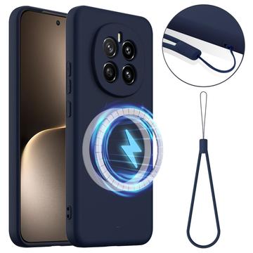 Husă Silicon Liquid Honor Magic7 - Compatibila MagSafe - Albastru Închis