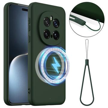 Husă Silicon Liquid Honor Magic7 Pro - Compatibila MagSafe - Verde Închis