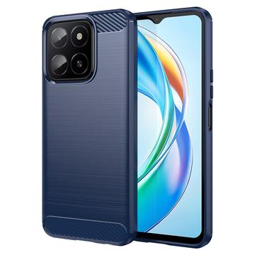 Husă TPU Brushed Honor X5b/X5b Plus - Fibră de Carbon - Albastru
