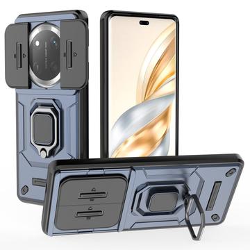 Husă Hibridă Honor X60 Pro cu Inel Rotativ cu Ecran pentru Cameră - Albastru