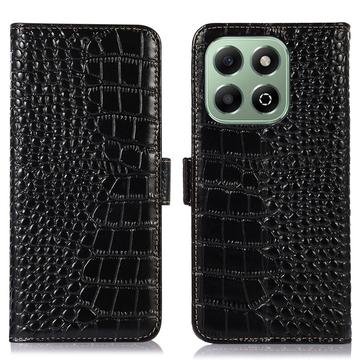 Husă Piele Portofel cu RFID Honor X6b - Crocodile