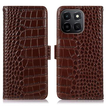 Husă Piele Portofel cu RFID Honor X6c - Crocodile
