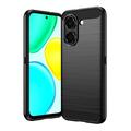 Husă TPU Brushed Honor X7e - Fibră de Carbon - Negru