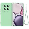 Husă din silicon lichid Honor X60 Pro/X9c/Magic7 Lite cu curea de mana - verde