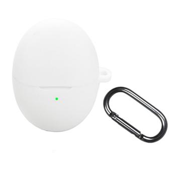Husă Silicon cu Carabinieră Huawei FreeBuds 6 - Alb
