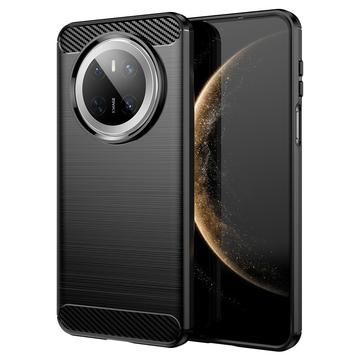 Husă TPU Brushed Huawei Mate 70 - Fibră de Carbon - Negru
