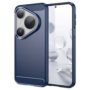 Husă TPU Brushed Huawei Pura 80 Pro/80 Pro+/80 Ultra - Fibră de Carbon