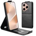 Husă verticală cu rabat și suport Huawei Pura 80 - Negru