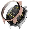 Husă Plastic cu Protector Ecran - 9H - Huawei Watch GT 4 - 46mm - Auriu Roze