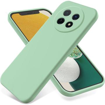Husă din silicon lichid Huawei nova 14i cu curea de mana - verde