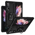 Samsung Galaxy Z Fold3 5G Husă Hibrid cu Suport de Metal - Negru