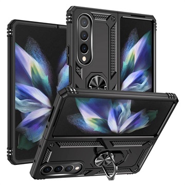 Husă Hibrid cu Kickstand Metalic Samsung Galaxy Z Fold4 - Negru