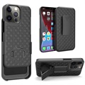 Husă Hibrid cu Clemă Curea iPhone 13 Pro Max - Negru
