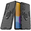 Husă Hibrid Cu Suport Inel Samsung Galaxy M52 5G - Negru