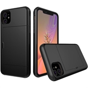 Husă Hibridă iPhone 11 cu Slot Glisant pentru Card