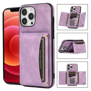 Husă Hibrid cu Portofel - iPhone 14 - Violet