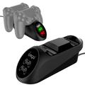 IPEGA PG-9180 Stație de încărcare dublă pentru stația de încărcare a controlerului de joc cu indicator LED pentru controlerul PS4