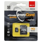 Card de memorie microSDHC Imro cu adaptor SD - 16GB