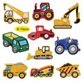 Iron-on patch-uri cu vehicule pentru haine - 10 buc. - Mașini de construcții