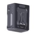 Ventilator portabil de talie JF130 cu lumină LED - 8000mAh - Negru