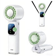 Ventilator portabil de răcire cu tehnologie TEC JF166, cu 199 de trepte de viteză - alb