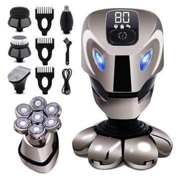JK-2016 Aparat de ras electric multifuncțional 5 în 1, lavabil pe tot corpul, cu afișaj digital