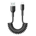 Joyroom Easy-Travel Series Cablu spiralat USB la Lightning - 3A, 1,5 m - Negru