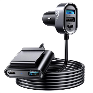 Încărcător Auto Rapid Joyroom JR-CL05 5-Port - 2x PD USB-C, 3x QC3.0 USB - 72W