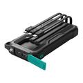 Joyroom JR-L016 JR-L016 10000mAh Power Bank cu cabluri USB-C, Lightning, MicroUSB - negru