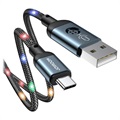 Cablu USB-C Împletit Joyroom JR-N16 - 3A, 1.2m - Gri