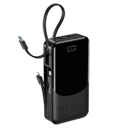 Baterie externă Joyroom JR-PC2 de 20000mAh cu 3 cabluri integrate și afișaj LED - 22.5W