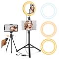 Joyroom JR-ZS233 Trepied cu Inel Luminos LED și Kit de Vlogging - 10.2"