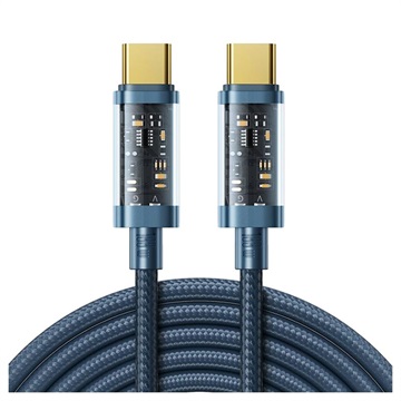 Cablu USB-C Împletit Joyroom S-CC100A20 - 100W, 2m - Albastru