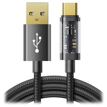 Cablu Date și Încărcare Rapidă USB-A/USB-C Joyroom - 1.2m - Negru