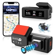 K17 Cameră video duală 4K pentru bord cu viziune nocturnă HDR, GPS și WiFi - Negru