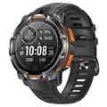 Ceas inteligent sportiv KC108 cu monitor de ritm cardiac și SpO2 - portocaliu / negru