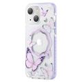 Husă Hibrid iPhone 14 - Kingxbar Butterfly Shiny - Fiolet