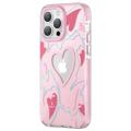 Husă Hibrid iPhone 14 Pro Max - Kingxbar Heart Star - Roz